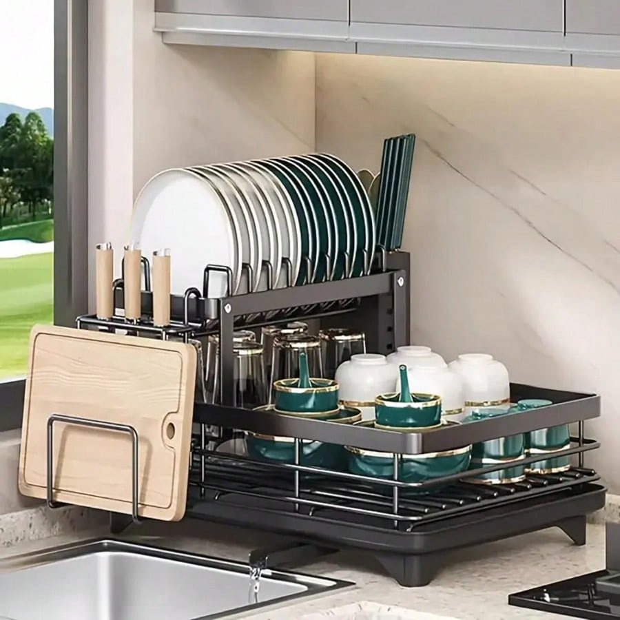 Commercial Kitchen Knife Holder - This Double-Layered, Large Metal And Carbon