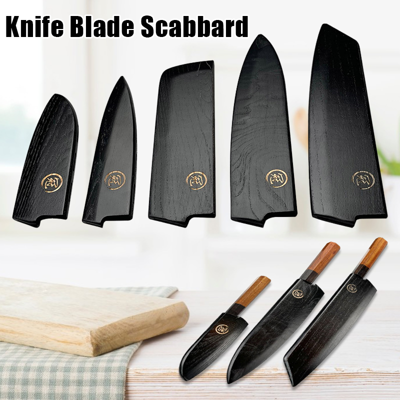 Commercial Kitchen Knife Holder - Handmade Black Wood Japanese Chef Knife