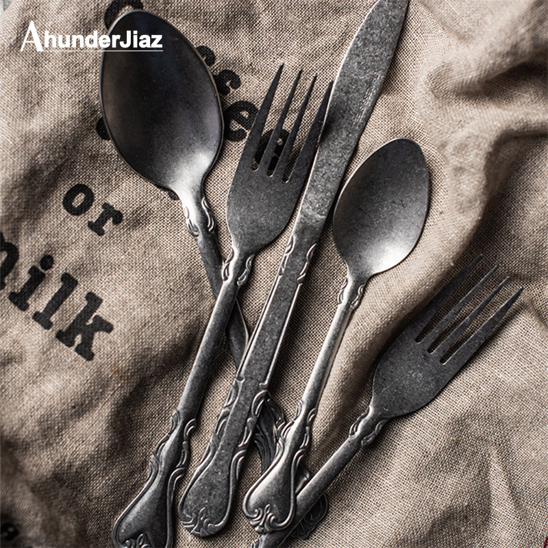 Commercial Kitchen Knife Set - Handmade Vintage Spoon Knife and Fork,