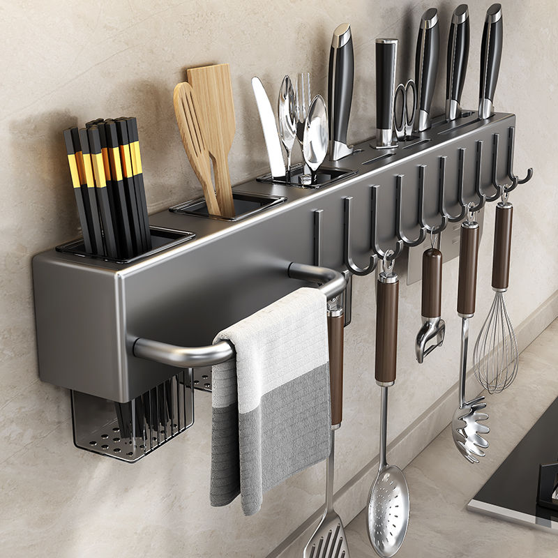Commercial Kitchen Utensil Holder - Tool-free Kitchen Shelf, Kitchen Accessories, Multifunctional
