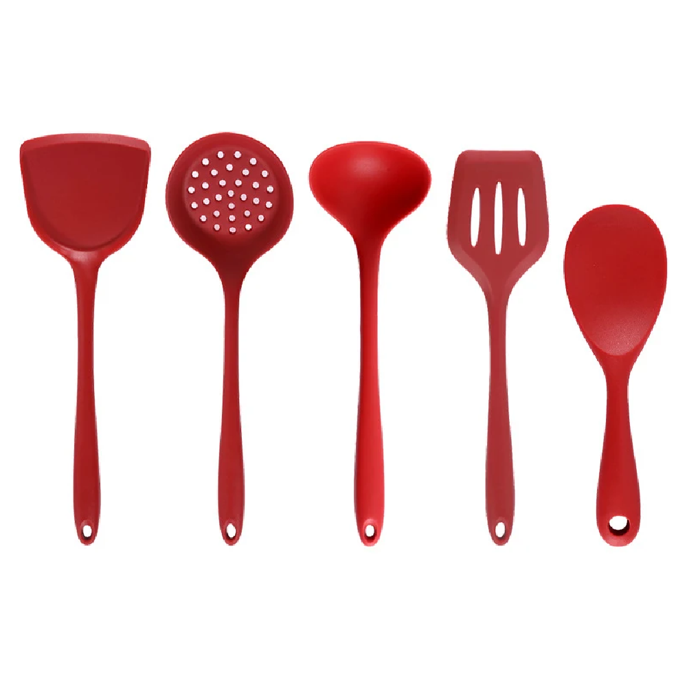Commercial Kitchen Knife Set - Silicone Cooking Utensils Set Heat Resistant
