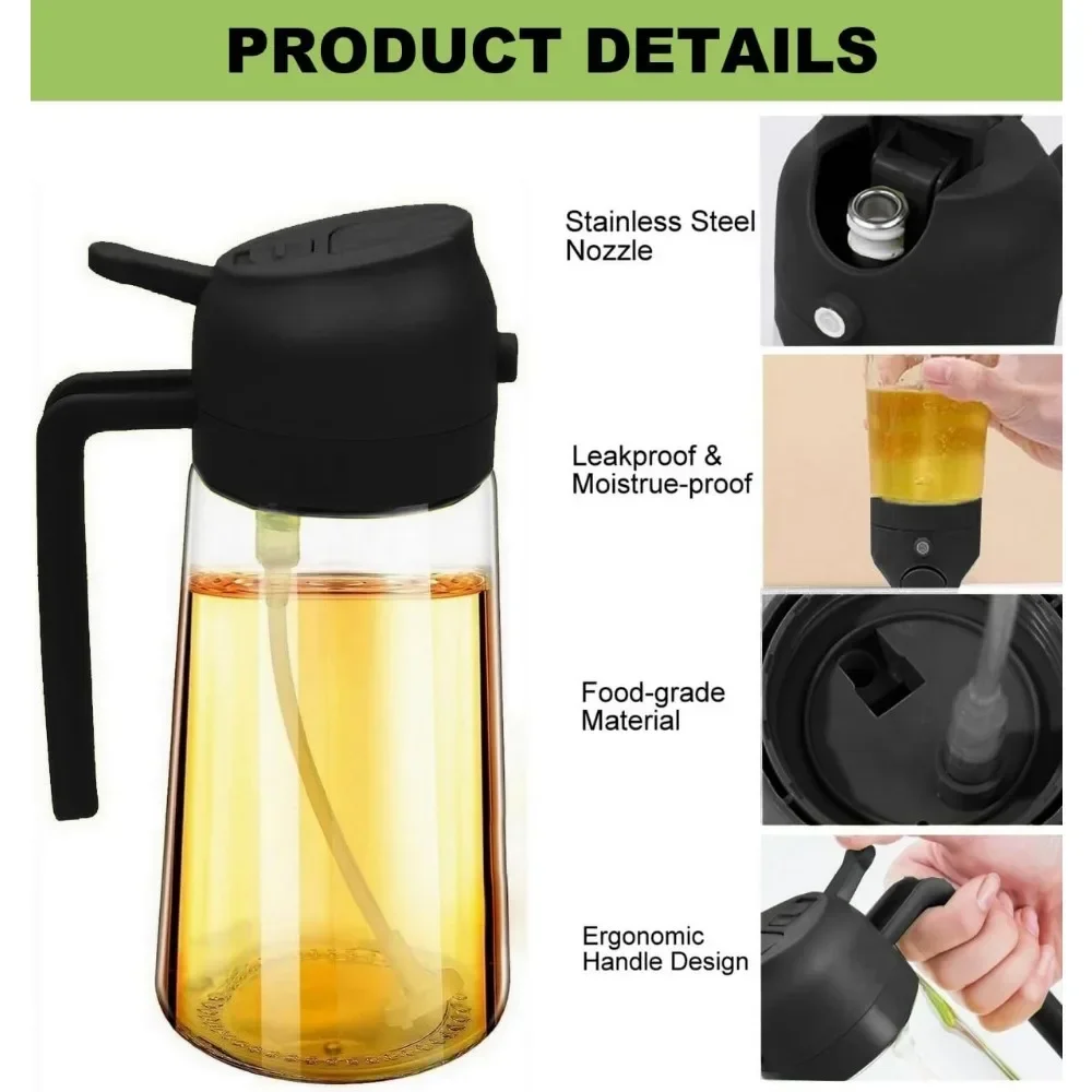 Commercial Kitchen Sprayer - 2in1 Plastic Oil Sprayer 500ml Cooking