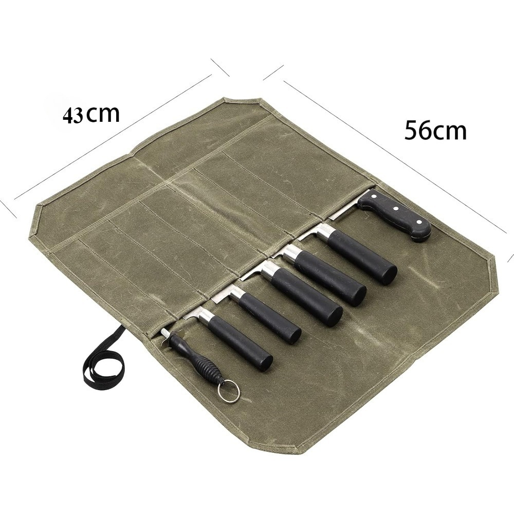 Wet Wax Canvas Knife Storage B - огляд і ціна Commercial Kitchen Knife Holder