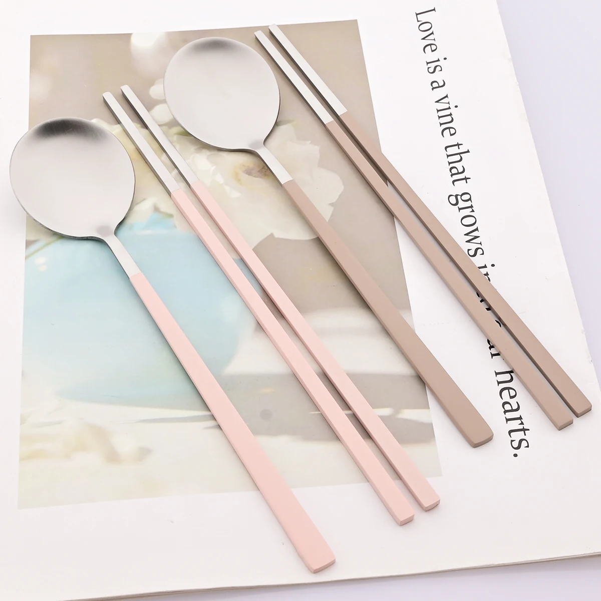 2Pcs Dinner Spoon Sushi Chopst - огляд і ціна Commercial Kitchen Knife Set