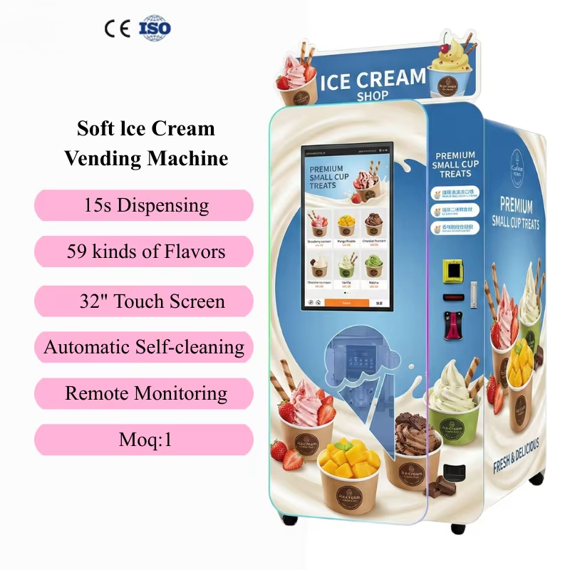Ice Cream Vending Machine Auto - огляд і ціна Soft Serve Ice Cream Machine