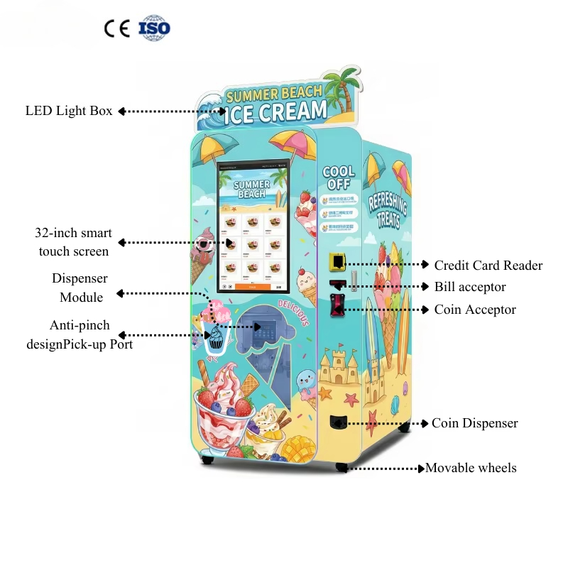 Ice Cream Vending Machine Auto - огляд і ціна Soft Serve Ice Cream Machine