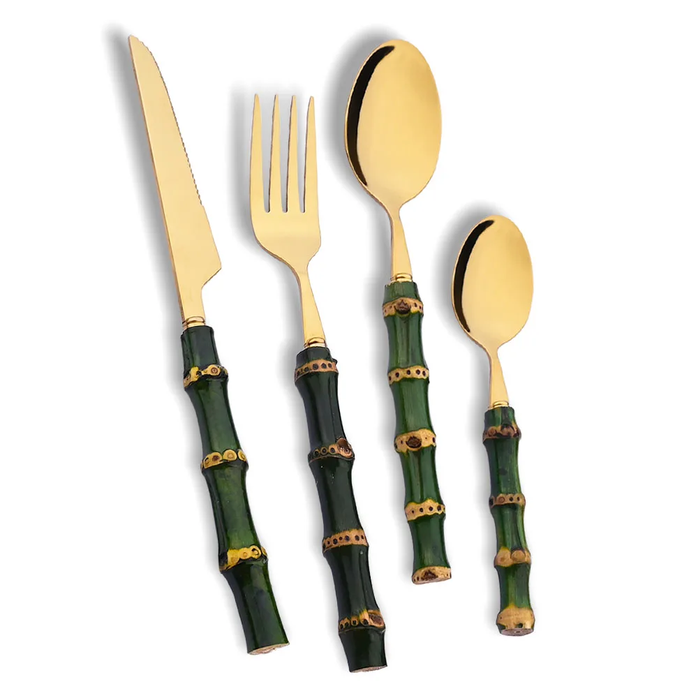 4Pcs Natural Bamboo Handle Din - огляд і ціна Commercial Kitchen Knife Set