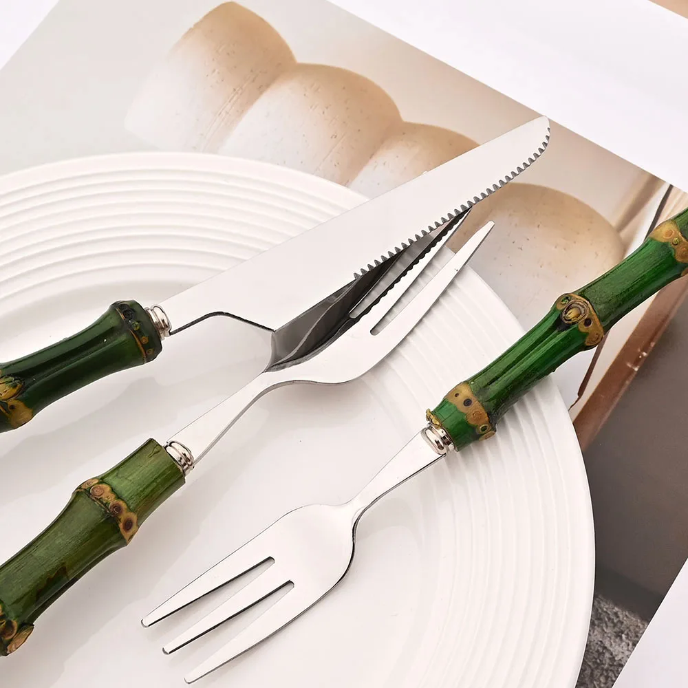 4Pcs Natural Bamboo Handle Din - огляд і ціна Commercial Kitchen Knife Set