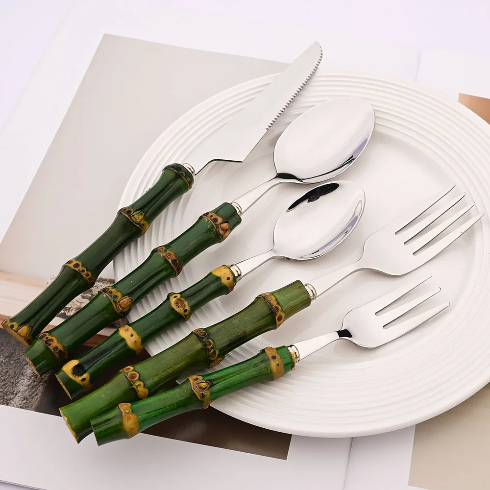 4Pcs Natural Bamboo Handle Din - огляд і ціна Commercial Kitchen Knife Set