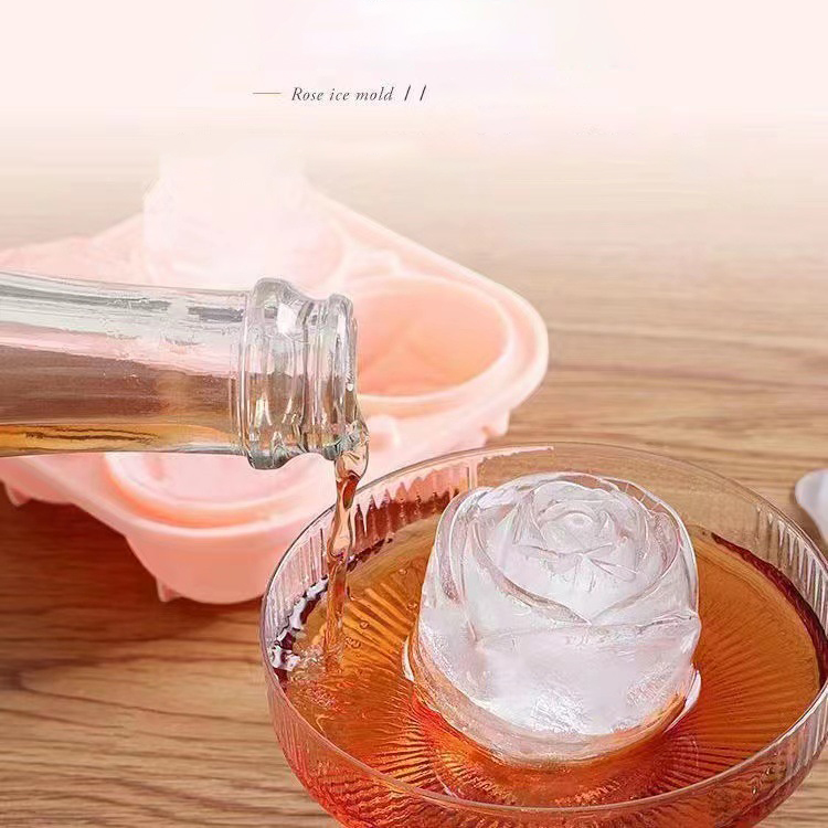 3D Rose Ice Molds 4 Holes Ice  - огляд і ціна Commercial Kitchen Utensil Holder