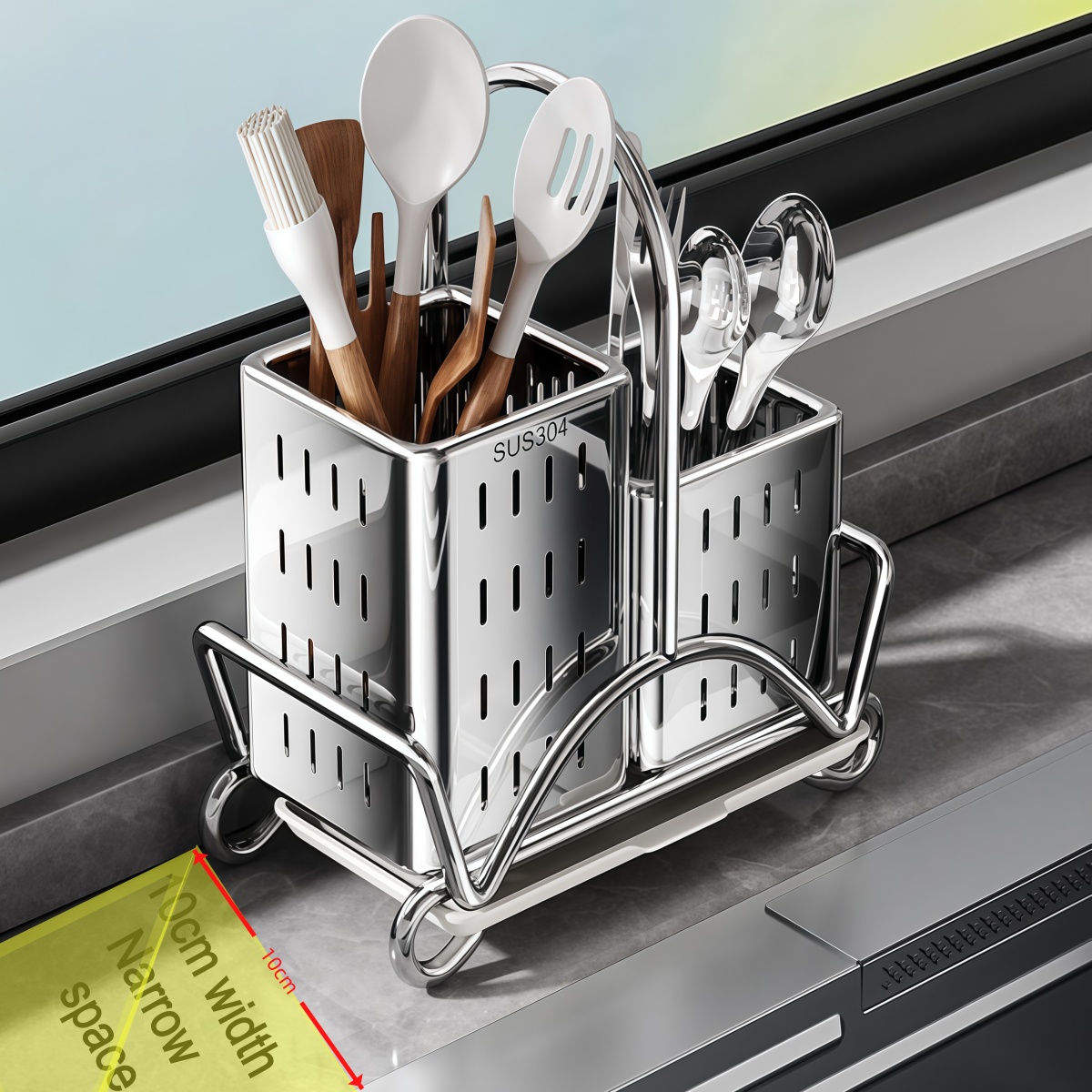 Kitchen Cutlery Organiser, Sta - огляд і ціна Commercial Kitchen Knife Holder