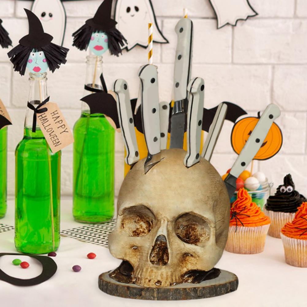 Skull-Shaped Knife Holder with - огляд і ціна Commercial Kitchen Knife Holder