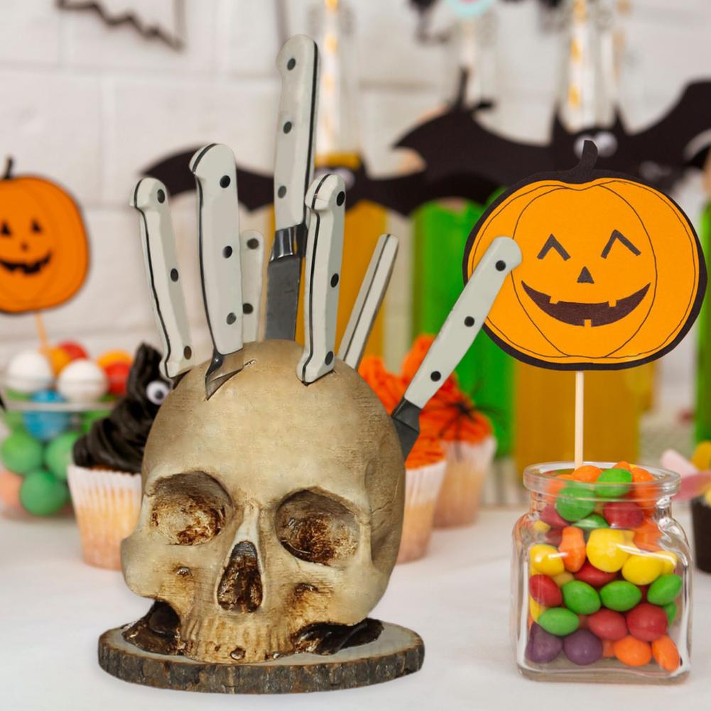 Skull-Shaped Knife Holder with - огляд і ціна Commercial Kitchen Knife Holder