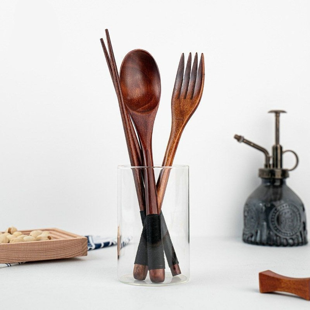 Portable Natural Wood Cutlery- - огляд і ціна Commercial Kitchen Knife Set