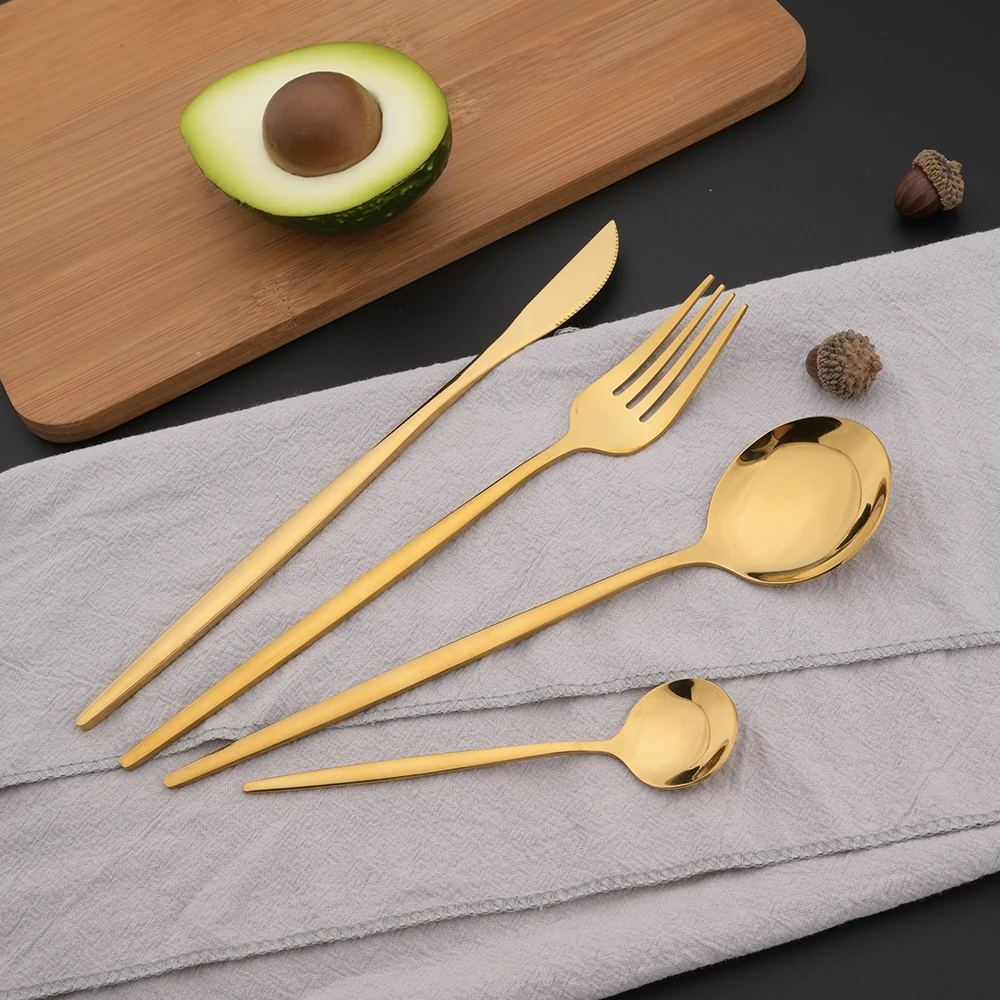 16Pcs Green Gold Dinnerware St - огляд і ціна Commercial Kitchen Knife Set
