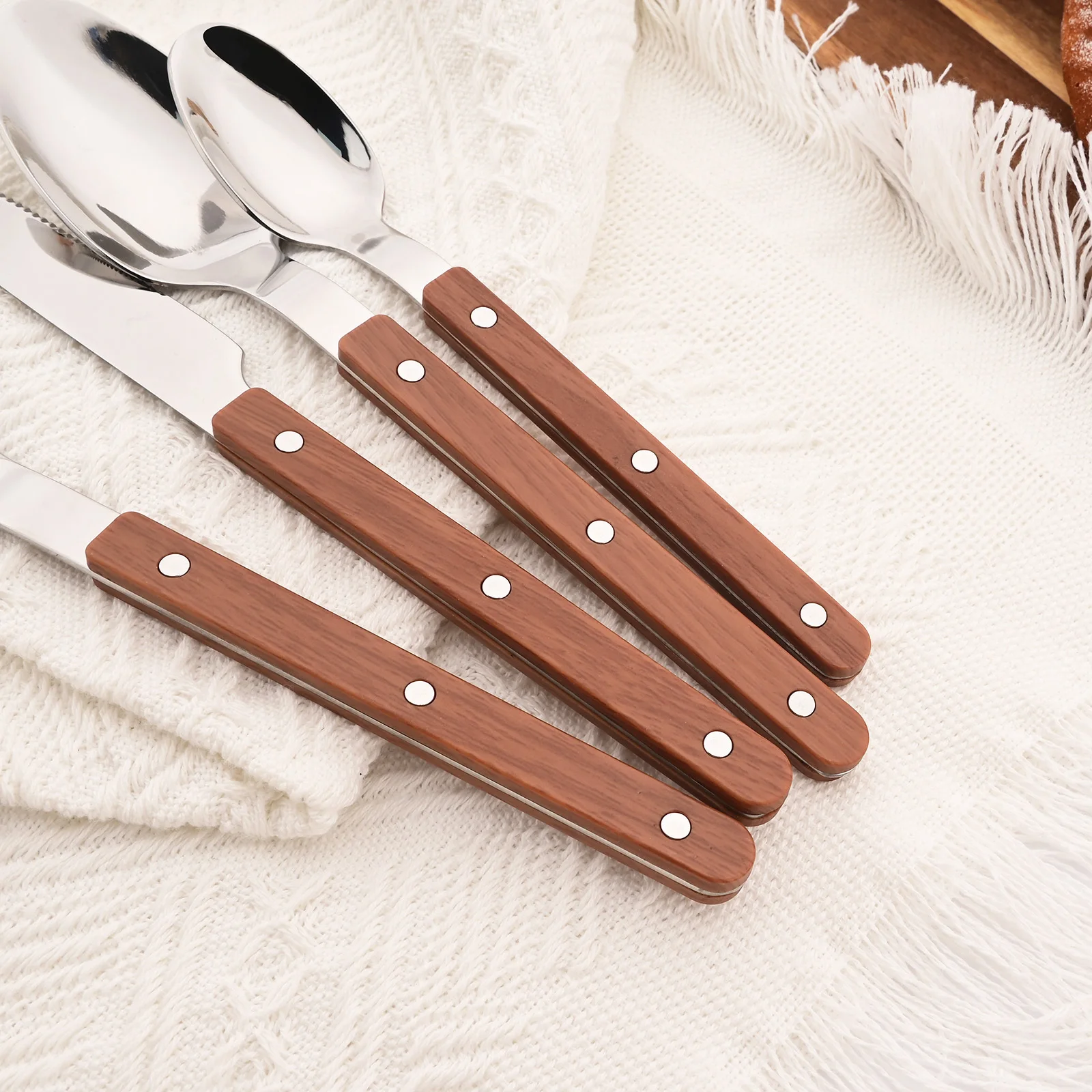 5/20Pcs Imitative Wood Silver  - огляд і ціна Commercial Kitchen Knife Set